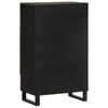 vidaXL Credenza Nera 60x33x100 cm in Legno Massello di Mango