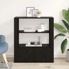vidaXL Credenza Rovere nero 30 x 80 x 90 cm Legno multistrato