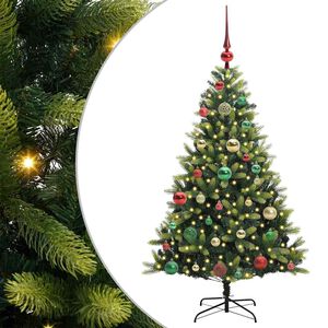 vidaXL Albero di Natale Artificiale Pieghevole 150 LED Verde 120 cm