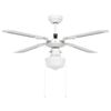 vidaXL Ventilatore da Soffitto con Luce 106 cm Bianco