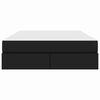 vidaXL Letto con contenitore e materasso Nero 140 x 200 cm