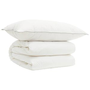 vidaXL Set di piumone e cuscini 2 pz 135x200 cm 4 stagioni 140+220 GSM
