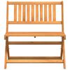 vidaXL Panchina da Giardino Pieghevole Marrone 80 x 42 x 85 cm