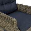 vidaXL Sedia da Giardino Reclinabile con Cuscini in Polyrattan Marrone