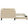 vidaXL Divano Letto con Letto Estraibile Crema 90x200 cm in Tessuto