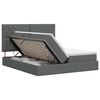 vidaXL Letto con Contenitore Grigio Scuro 200 x 200 cm Tessuto