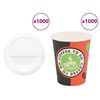 vidaXL Tazze da Caff&egrave; in Carta con Coperchi 1000 pz 8oz 240 ml