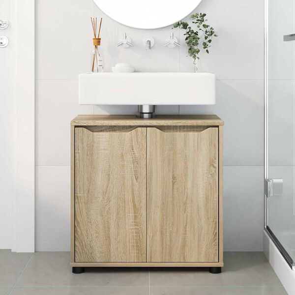 vidaXL Mobile per lavabo da bagno Rovere Sonoma 60 x 30 x 60 cm