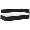 vidaXL Struttura Letto Angolare con Materasso 2 pcs Nero Velluto