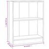 vidaXL Libreria Grigio Lucido 60x24x76 cm in Legno Multistrato