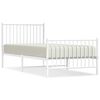 vidaXL Giroletto con Testiera e Pediera Metallo Bianco 90x200 cm
