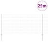 vidaXL Recinzione con Posto Argento 1 x 25 m Acciaio