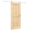 vidaXL Porta scorrevole Naturale e Bianco 85 x 210 cm