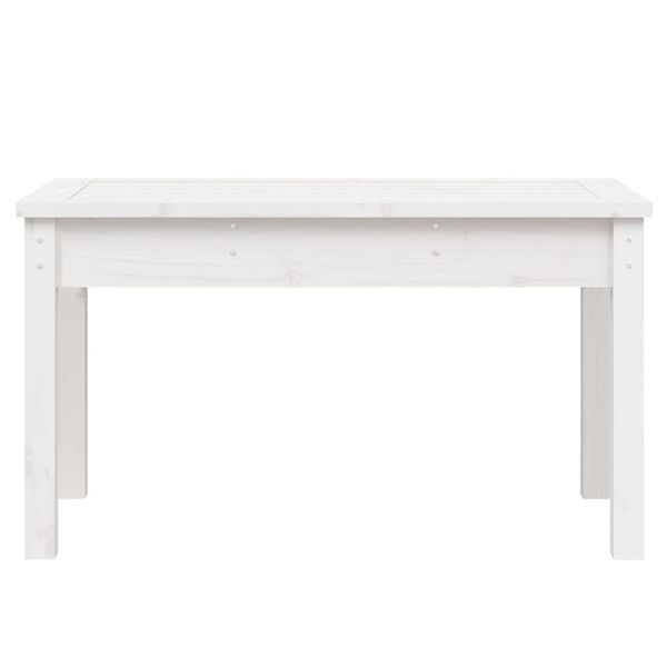 vidaXL Panca da Giardino Bianca 80x44x45 cm Legno Massello di Pino