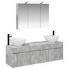 vidaXL Set di Armadi da Bagno 4 pz Grigio Cemento Legno ingegnerizzato
