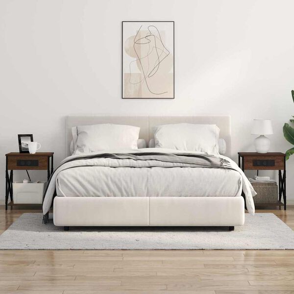 vidaXL Armadio da Notte Rovere Marrone 41 x 31 x 51 cm