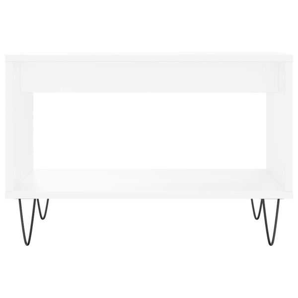 vidaXL Tavolino da Salotto Bianco 60x50x40 cm in Legno Multistrato