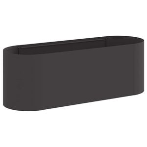 vidaXL Letto rialzato da giardino Nero 120 x 40 x 40 cm Acciaio