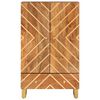 vidaXL Credenza Marrone e Nera 60x33,5x100 cm Legno Massello di Mango