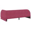 vidaXL Cornice del letto ad angolo Rosso Vino 90 cm x 190 cm Velluto