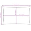 vidaXL Parasole a Vela Oxford Rettangolare 4x7 m Crema