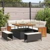 vidaXL Set Divano da Giardino 8 pcs Nero e Crema polyrattan