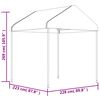 vidaXL Gazebo con Tetto Bianco 13,38x2,28x2,69 m in Polietilene