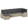vidaXL Set Divano da Giardino 7 pz Grigio chiaro