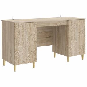 vidaXL Scrivania Rovere Sonoma 142,5 x 50 x 75 cm Legno ingegnerizzato