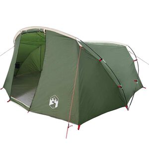 vidaXL Tenda tunnel per 4 persone Verde e Bianco 318 x 275 x 140 cm