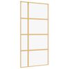vidaXL Porta Scorrevole Oro 102,5x205 Vetro Trasparente ESG Alluminio