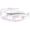 vidaXL Divano Letto Estraibile Cassetti Grigio Scuro 80x200cm Velluto