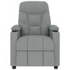 vidaXL Poltrona Massaggiante in Tessuto Grigio Chiaro