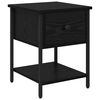 vidaXL Comodino Rovere Nero 34 x 35,5 x 45 cm Legno ingegnerizzato