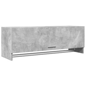 vidaXL Armadio Grigio Cemento 100x32,5x35 cm in Legno Multistrato