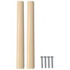 vidaXL Maniglia Dritta 12 pcs Colore Legno Naturale 130 x 25 x 30 mm