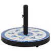 vidaXL Base per Ombrellone Blu e Bianco Rotonda 12 kg