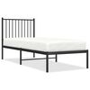 vidaXL Giroletto con Testiera in Metallo Nero 80x200 cm