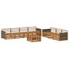 vidaXL Set di divani da esterno 8 pz Naturale Legno di Acacia Massello