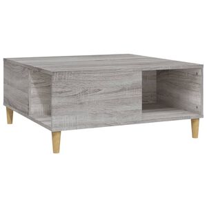 vidaXL Tavolino Salotto Grigio Sonoma 80x80x36,5 cm Legno Multistrato