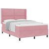 vidaXL Letto a molle con testiera Rosa 140 x 200 cm Velluto