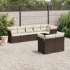 vidaXL Set Divani da Giardino 8 pz con Cuscini Marrone in Polyrattan