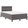 vidaXL Struttura letto con materasso con materasso Grigio 120 x 190 cm