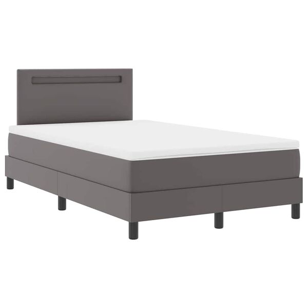 vidaXL Struttura letto con materasso con materasso Grigio 120 x 190 cm