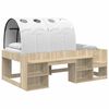 vidaXL Letto con Tunnel con lo scaffale 3 pz Rovere Sonoma e Bianco