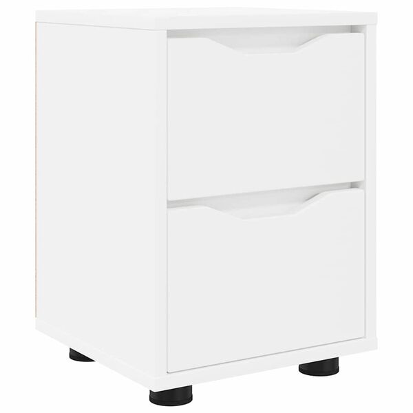vidaXL Comodino Bianco 30,5 x 30 x 43 cm Legno multistrato
