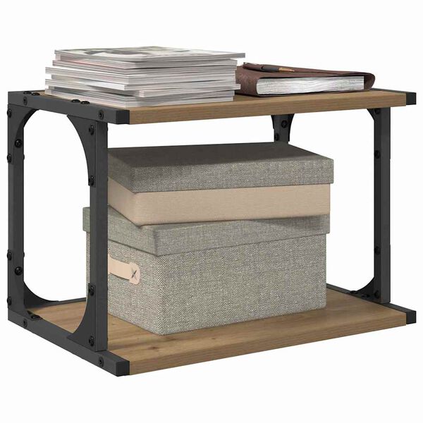 vidaXL Supporto per Stampante Rovere artigianale 41 x 28 x 33.5 cm