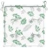 vidaXL Cuscini per Sedia 4 pz Motivo a Foglie 40x40x4 cm Tessuto