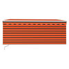 vidaXL Tenda Retrattile Manuale con Parasole 3x2,5m Arancione Marrone