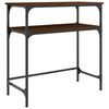 vidaXL Tavolino Consolle Rovere Marrone 75x35,5x75cm Legno Multistrato